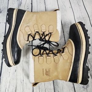 SOREL | Caribou waterproof leather & sherpa winter boots